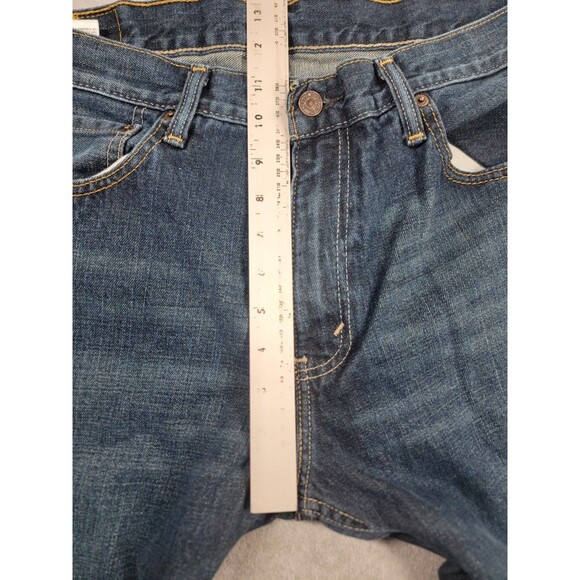 Levis 527 Jeans Mens 36x32 Boot High Rise Cotton Dark Blue Whiskered Western - Picture 7 of 14